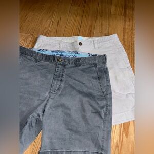 Men's Gray and Cream Tommy Bahama Shorts